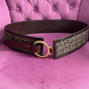 COLDWATER CREEK BROWN LEATHER BELT SZ SALL